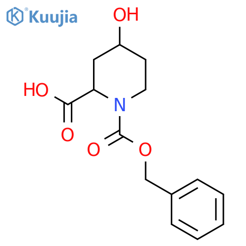 4-Hydroxy-piperidine-1,2-dicarboxylic acid 1-benzyl ester structure