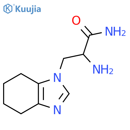 2-Amino-3-(4,5,6,7-tetrahydro-1h-1,3-benzodiazol-1-yl)propanamide structure