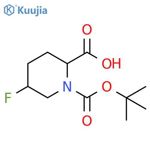 1,2-Piperidinedicarboxylic acid, 5-fluoro-, 1-(1,1-dimethylethyl) ester structure