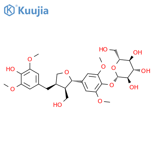 b-D-Glucopyranoside,2,6-dimethoxy-4-[tetrahydro-4-[(4-hydroxy-3,5-dimethoxyphenyl)methyl]-3-(hydroxymethyl)-2-furanyl]phenyl structure