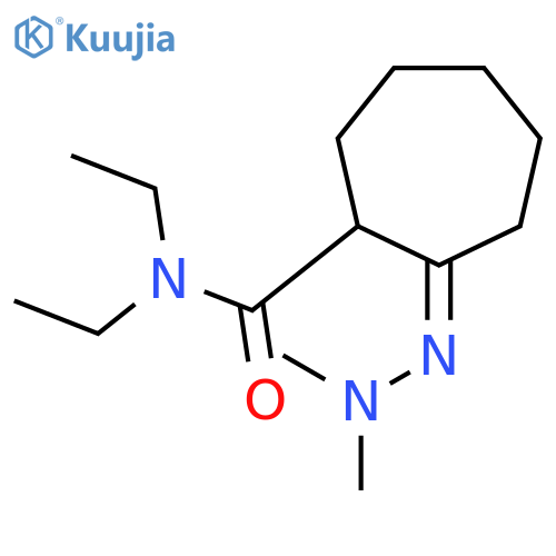 Cycloheptanecarboxamide, 2-(2,2-dimethylhydrazinylidene)-N,N-diethyl- structure