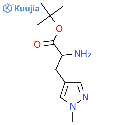 tert-butyl 2-amino-3-(1-methyl-1H-pyrazol-4-yl)propanoate structure