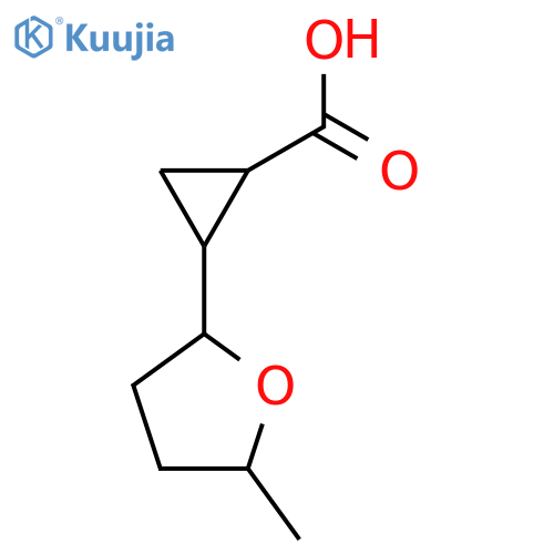 2-(5-methyloxolan-2-yl)cyclopropane-1-carboxylic acid, Mixture of diastereomers structure