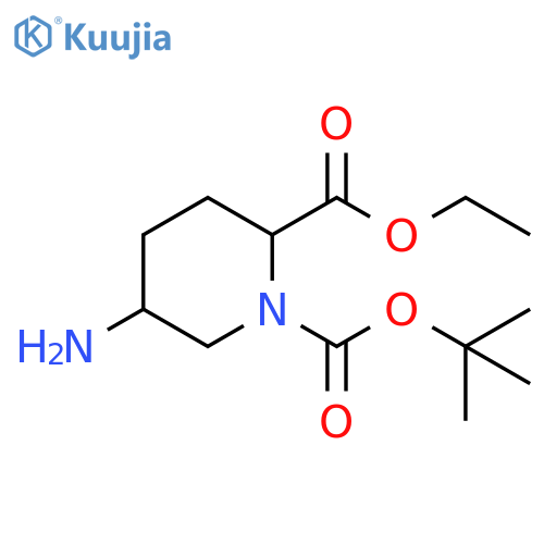 1-Boc-5-amino-piperidine-2-carboxylic acid ethyl ester structure
