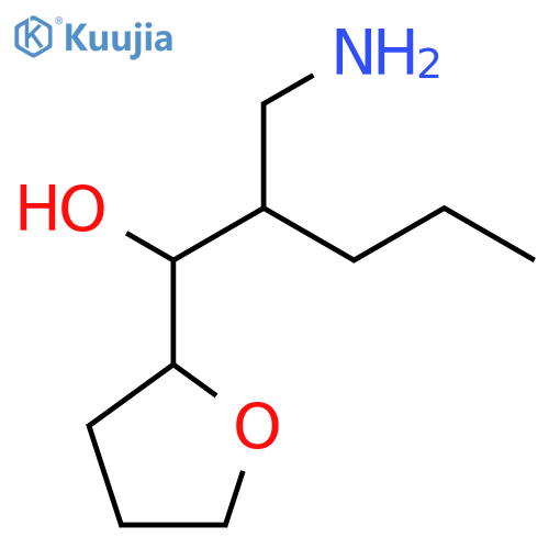 2-(Aminomethyl)-1-(oxolan-2-yl)pentan-1-ol structure