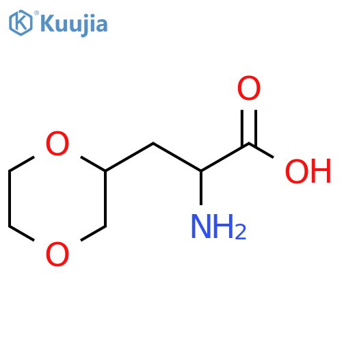 2-amino-3-(1,4-dioxan-2-yl)propanoic acid structure