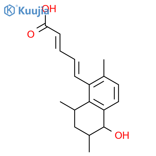2,4-Pentadienoic acid,5-(5,6,7,8-tetrahydro-5-hydroxy-2,6,8-trimethyl-1-naphthalenyl)- (9CI) structure