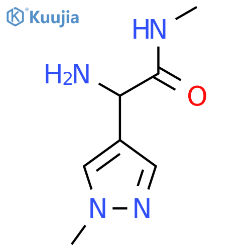 2-amino-N-methyl-2-(1-methyl-1H-pyrazol-4-yl)acetamide structure