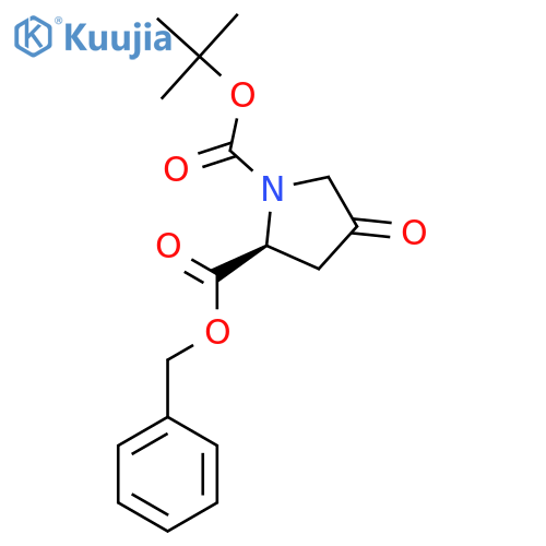 (S)-2-Benzyl 1-tert-butyl 4-oxopyrrolidine-1,2-dicarboxylate structure
