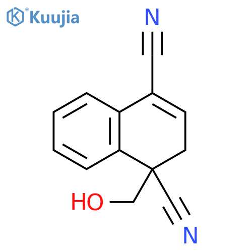 1,4-Naphthalenedicarbonitrile, 1,2-dihydro-1-(hydroxymethyl)- structure