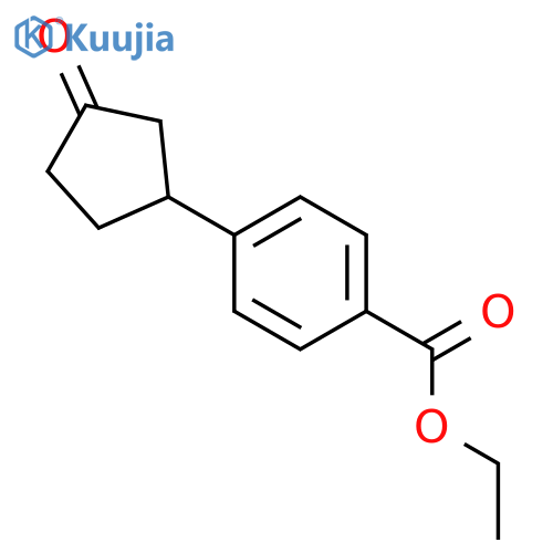 Ethyl 4-(3-oxocyclopentyl)benzoate structure