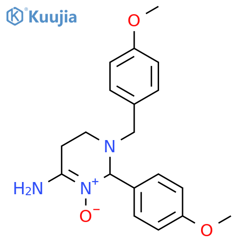 4-Pyrimidinamine, 1,2,5,6-tetrahydro-2-(4-methoxyphenyl)-1-[(4-methoxyphenyl)methyl]-, 3-oxide structure