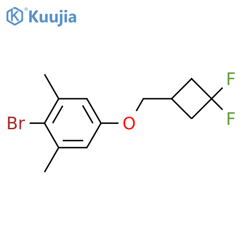 2-bromo-5-[(3,3-difluorocyclobutyl)methoxy]-1,3-dimethyl-benzene structure