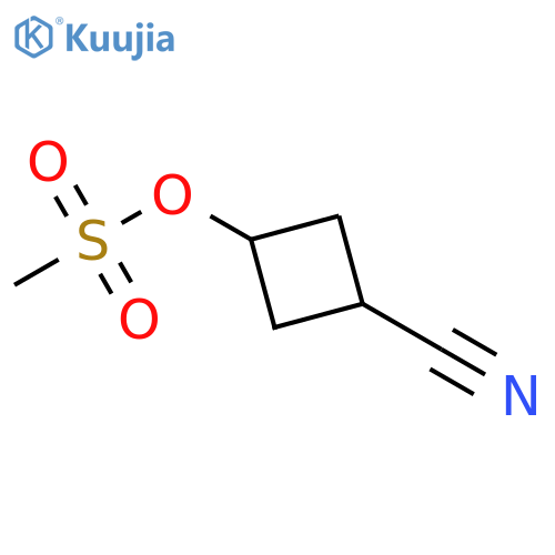 Cyclobutanecarbonitrile, 3-[(methylsulfonyl)oxy]- structure