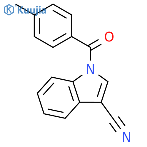 1H-INDOLE-3-CARBONITRILE, 1-(4-METHYLBENZOYL)- structure
