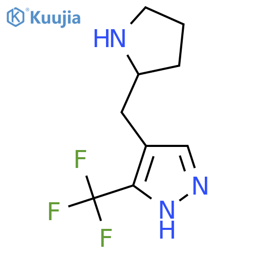 4-(pyrrolidin-2-yl)methyl-3-(trifluoromethyl)-1H-pyrazole structure