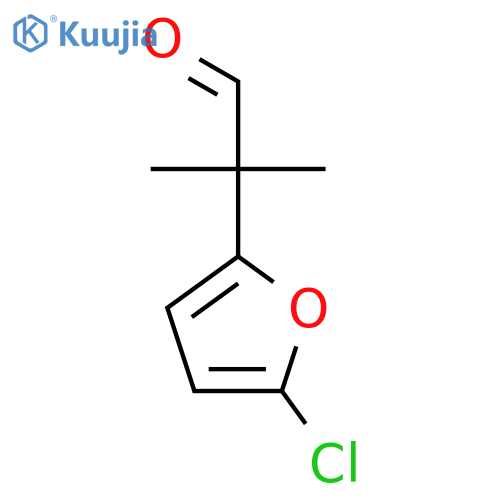 2-(5-chlorofuran-2-yl)-2-methylpropanal structure