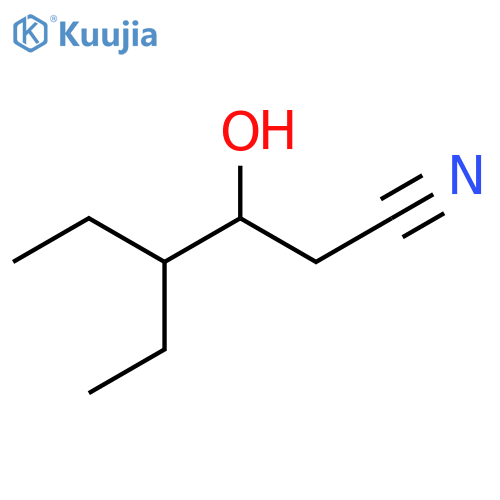 4-ethyl-3-hydroxyhexanenitrile structure