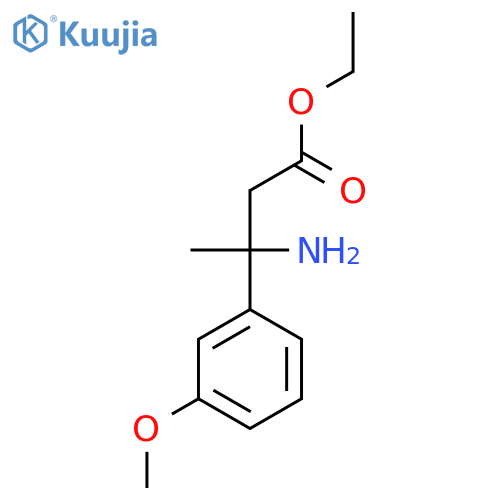 ethyl 3-amino-3-(3-methoxyphenyl)butanoate structure