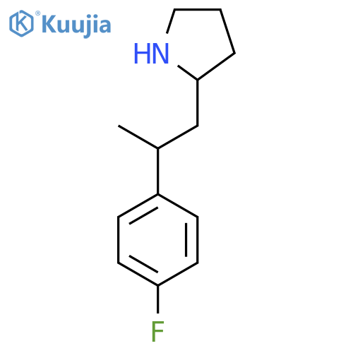 2-2-(4-fluorophenyl)propylpyrrolidine structure