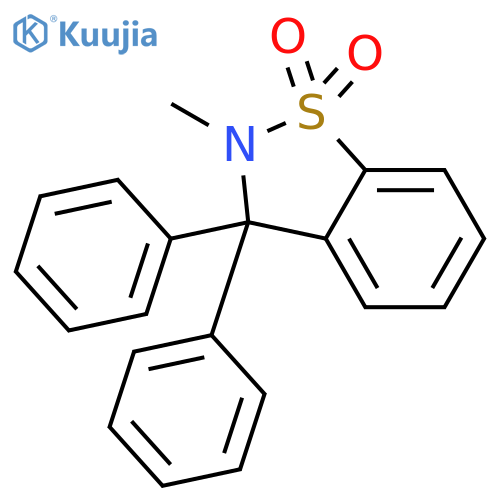 1,2-Benzisothiazole,2,3-dihydro-2-methyl-3,3-diphenyl-, 1,1-dioxide structure