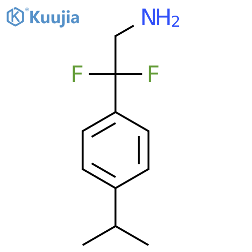 2,2-difluoro-2-4-(propan-2-yl)phenylethan-1-amine structure