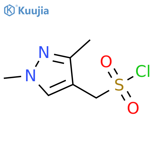 (1,3-dimethyl-1H-pyrazol-4-yl)methanesulfonyl chloride structure