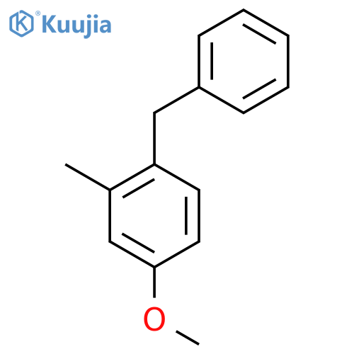 Benzene, 4-methoxy-2-methyl-1-(phenylmethyl)- structure