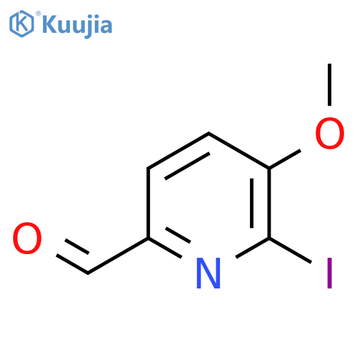 2-Pyridinecarboxaldehyde, 6-iodo-5-methoxy- structure