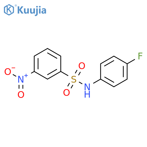 Benzenesulfonamide, N-(4-fluorophenyl)-3-nitro- structure