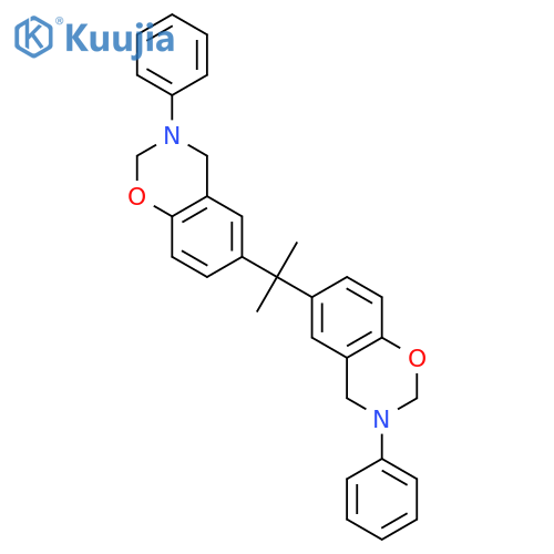 6,6'-propane-2,2-diylbis(3-phenyl-3,4-dihydro-2H-1,3-benzoxazine) structure