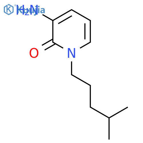 3-amino-1-(4-methylpentyl)-1,2-dihydropyridin-2-one structure