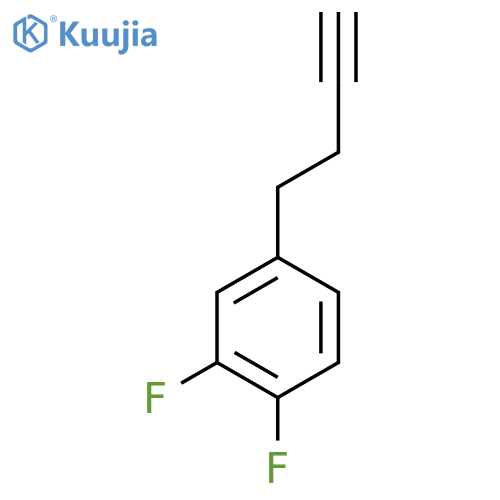 4-(but-3-yn-1-yl)-1,2-difluorobenzene structure