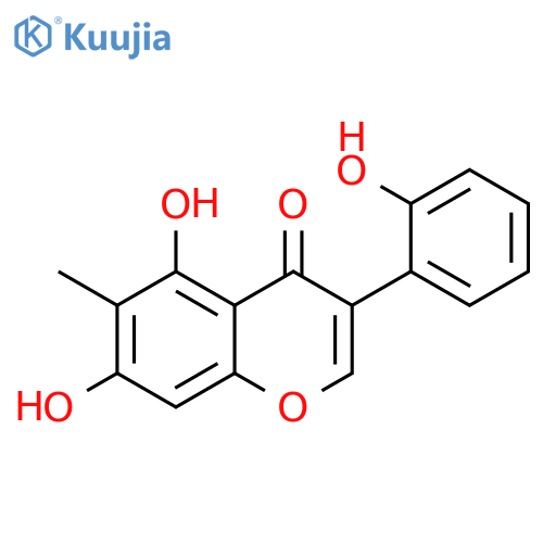 4H-1-Benzopyran-4-one,5,7-dihydroxy-3-(2-hydroxyphenyl)-6-methyl- structure