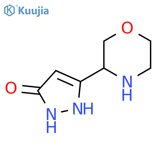 5-(morpholin-3-yl)-2,3-dihydro-1H-pyrazol-3-one structure