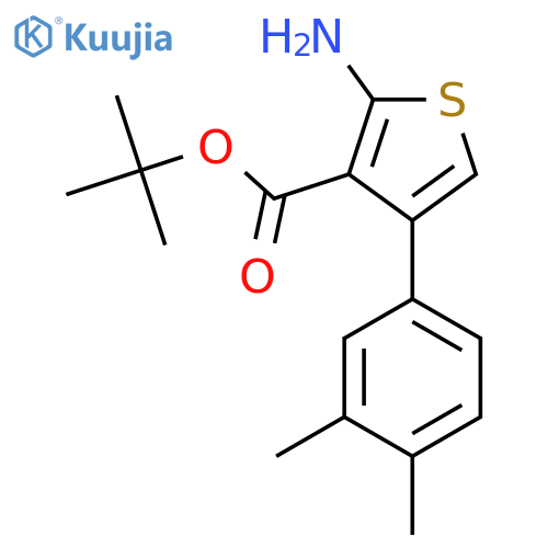 Tert-butyl 2-amino-4-(3,4-dimethylphenyl)thiophene-3-carboxylate structure