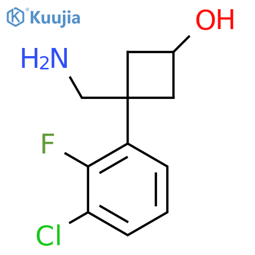 3-(aminomethyl)-3-(3-chloro-2-fluorophenyl)cyclobutan-1-ol structure
