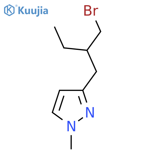3-[2-(Bromomethyl)butyl]-1-methylpyrazole structure