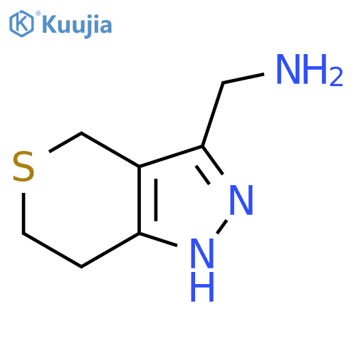 (2,4,6,7-Tetrahydrothiopyrano[4,3-c]pyrazol-3-yl)methanamine structure