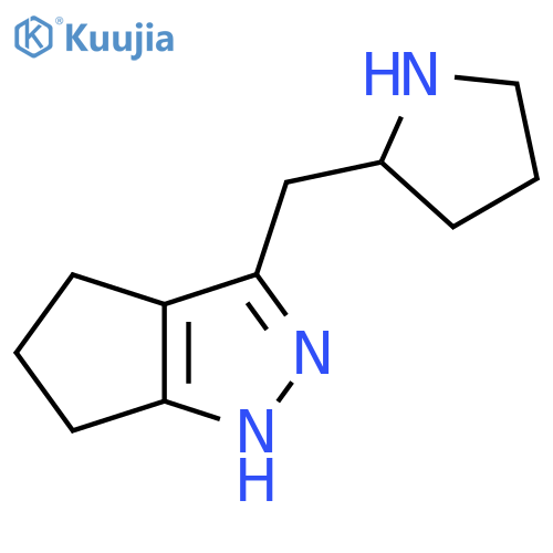 2-({1H,4H,5H,6H-cyclopentacpyrazol-3-yl}methyl)pyrrolidine structure