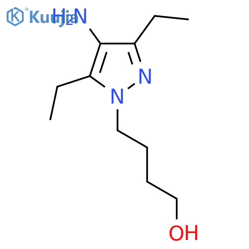 4-(4-amino-3,5-diethyl-1H-pyrazol-1-yl)butan-1-ol structure