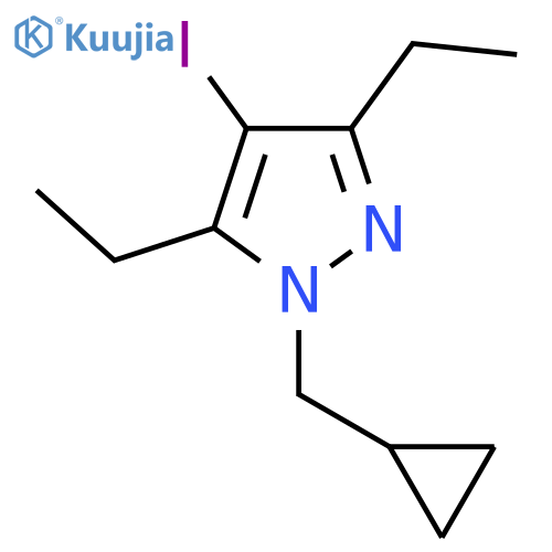 1-(cyclopropylmethyl)-3,5-diethyl-4-iodo-1H-pyrazole structure