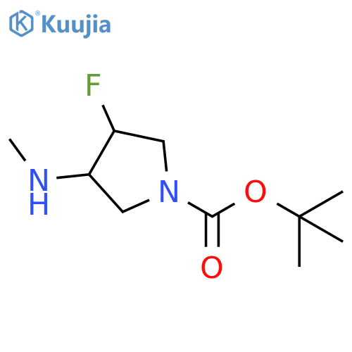 tert-butyl
3-fluoro-4-(methylamino)pyrrolidine-1-carboxylate structure