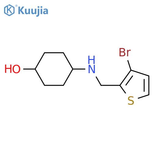 4-{(3-bromothiophen-2-yl)methylamino}cyclohexan-1-ol structure