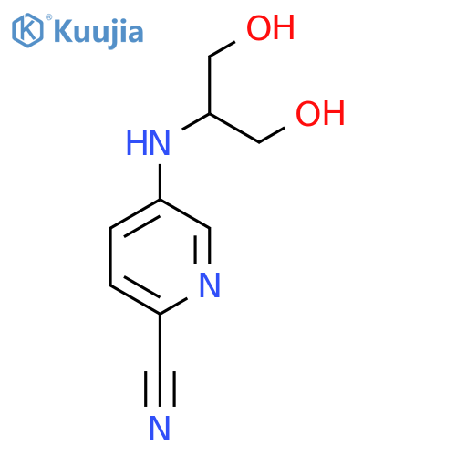 5-(1,3-dihydroxypropan-2-yl)aminopyridine-2-carbonitrile structure