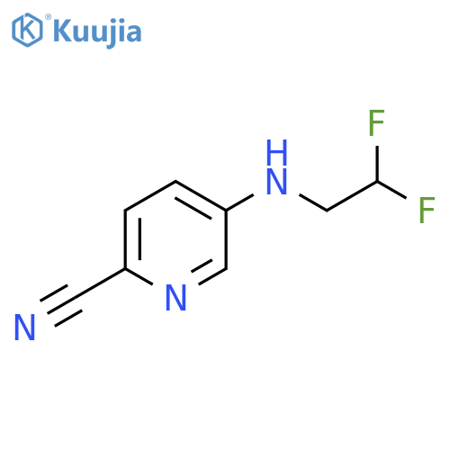 5-(2,2-difluoroethyl)aminopyridine-2-carbonitrile structure