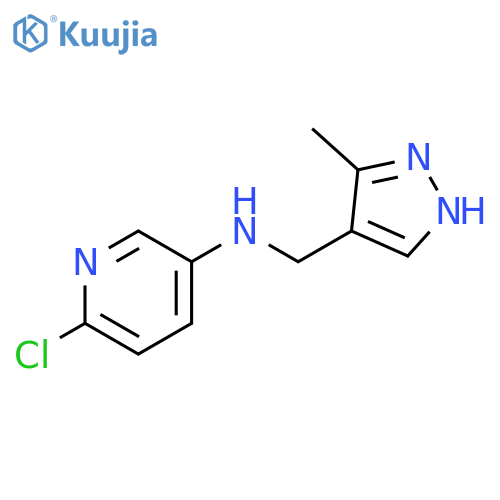 6-chloro-N-(3-methyl-1H-pyrazol-4-yl)methylpyridin-3-amine structure