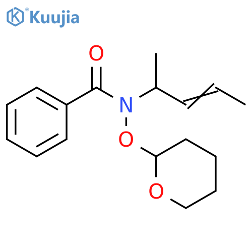 Benzamide, N-(1-methyl-2-butenyl)-N-[(tetrahydro-2H-pyran-2-yl)oxy]- structure