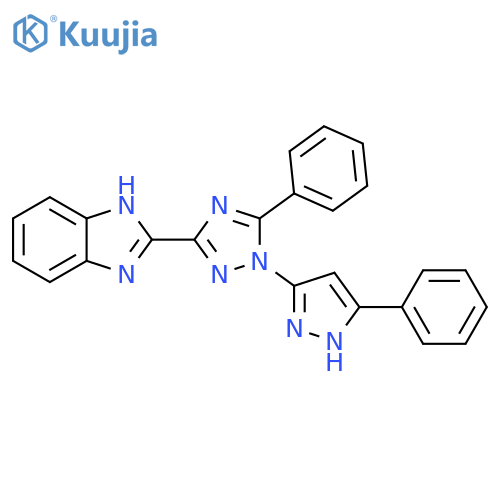 1H-Benzimidazole,2-[5-phenyl-1-(5-phenyl-1H-pyrazol-3-yl)-1H-1,2,4-triazol-3-yl]- structure
