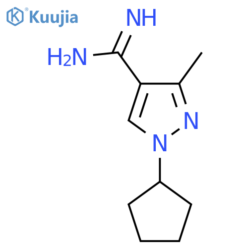 1-cyclopentyl-3-methyl-1H-pyrazole-4-carboximidamide structure
